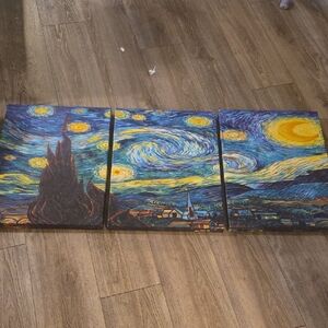 Starry Night Canvas Art Set